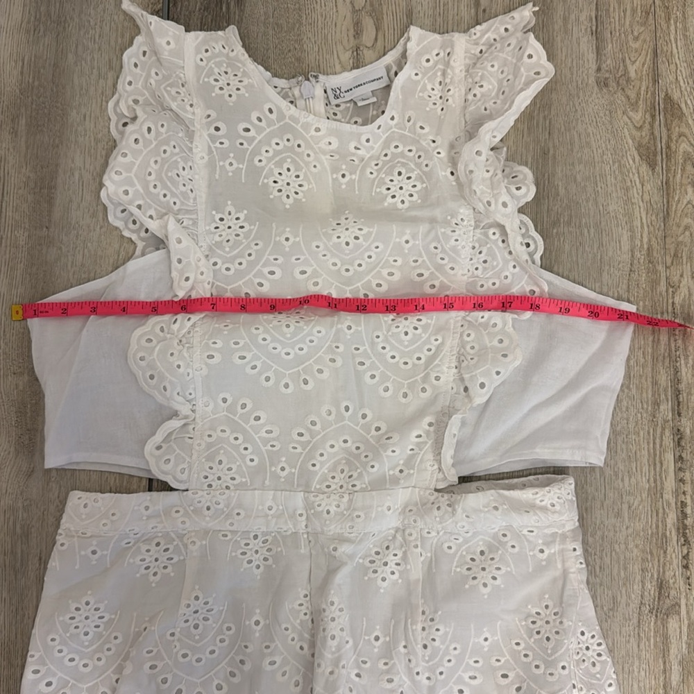 New York & Company white eyelet romper - Picture 7 of 7